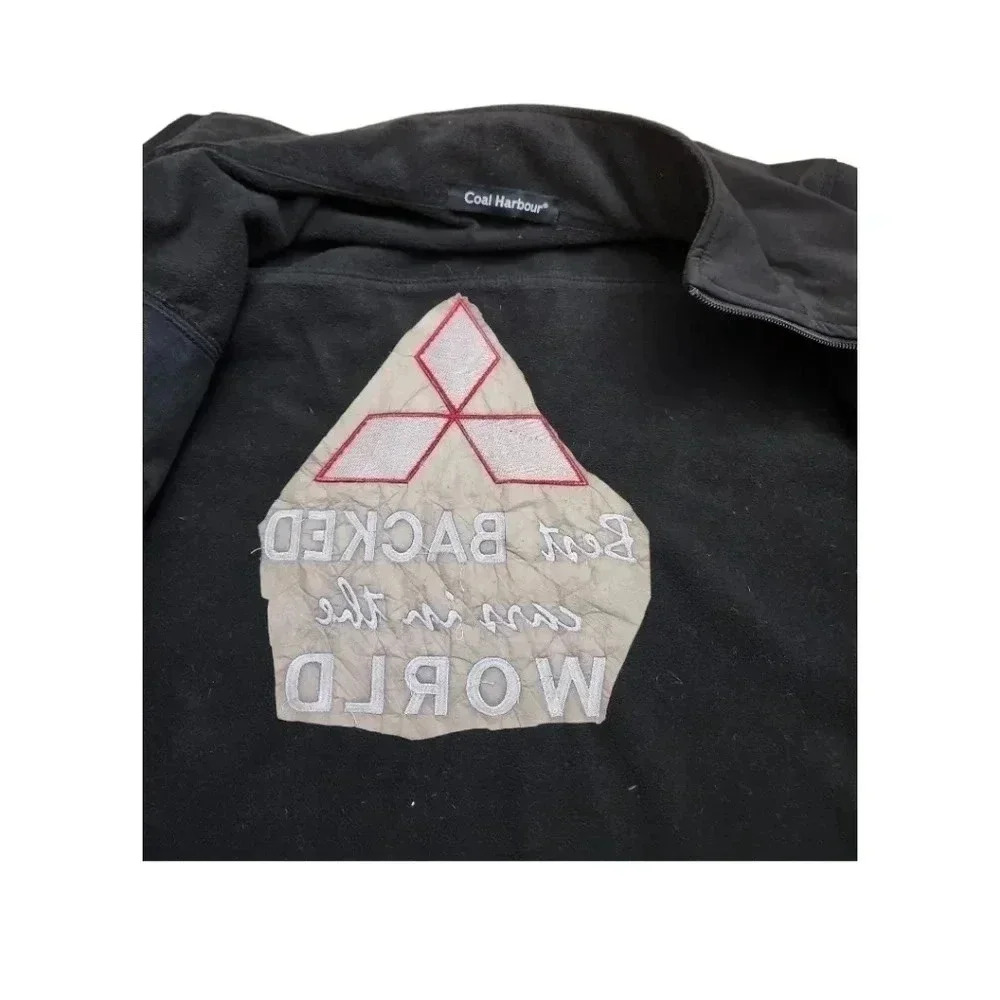 Mitsubishi Fleece Jacket Spring Coat Black  Men‎ - Picture 4 of 5